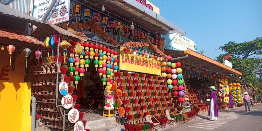 Traditional incense-making tools passed down through generations at Thuy Xuan Village
